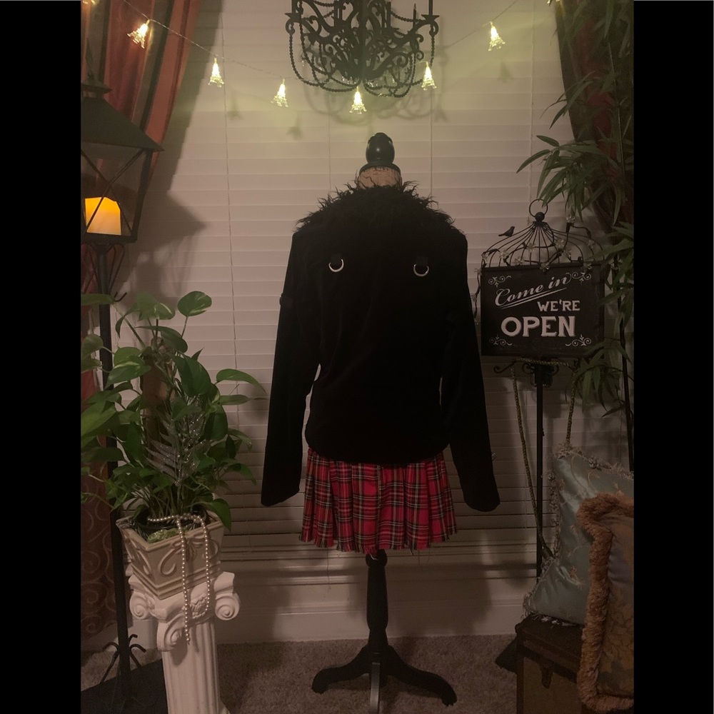 Tripp Nyc Velvet Fur Motto Jacket - Picture 8 of 16